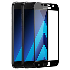 Schutzfolie Full Coverage Displayschutzfolie Panzerfolie Skins zum Aufkleben Gehärtetes Glas Glasfolie F03 für Samsung Galaxy A5 (2017) Duos Schwarz