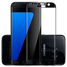 Schutzfolie Full Coverage Displayschutzfolie Panzerfolie Skins zum Aufkleben Gehärtetes Glas Glasfolie F03 für Samsung Galaxy S7 Edge G935F Schwarz