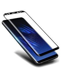 Schutzfolie Full Coverage Displayschutzfolie Panzerfolie Skins zum Aufkleben Gehärtetes Glas Glasfolie F03 für Samsung Galaxy S8 Schwarz