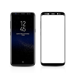 Schutzfolie Full Coverage Displayschutzfolie Panzerfolie Skins zum Aufkleben Gehärtetes Glas Glasfolie F04 für Samsung Galaxy S8 Plus Schwarz