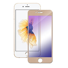 Schutzfolie Full Coverage Displayschutzfolie Panzerfolie Skins zum Aufkleben Gehärtetes Glas Glasfolie F05 für Apple iPhone 6 Gold