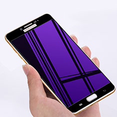 Schutzfolie Full Coverage Displayschutzfolie Panzerfolie Skins zum Aufkleben Gehärtetes Glas Glasfolie F05 für Samsung Galaxy C7 SM-C7000 Schwarz