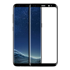 Schutzfolie Full Coverage Displayschutzfolie Panzerfolie Skins zum Aufkleben Gehärtetes Glas Glasfolie F05 für Samsung Galaxy S8 Plus Schwarz