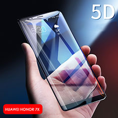 Schutzfolie Full Coverage Displayschutzfolie Panzerfolie Skins zum Aufkleben Gehärtetes Glas Glasfolie F06 für Huawei Honor 7X Schwarz