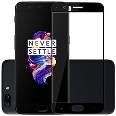 Schutzfolie Full Coverage Displayschutzfolie Panzerfolie Skins zum Aufkleben Gehärtetes Glas Glasfolie F06 für OnePlus 5 Schwarz