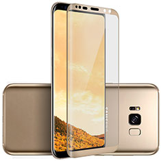 Schutzfolie Full Coverage Displayschutzfolie Panzerfolie Skins zum Aufkleben Gehärtetes Glas Glasfolie F06 für Samsung Galaxy S8 Plus Gold