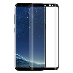 Schutzfolie Full Coverage Displayschutzfolie Panzerfolie Skins zum Aufkleben Gehärtetes Glas Glasfolie F06 für Samsung Galaxy S9 Schwarz