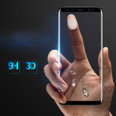 Schutzfolie Full Coverage Displayschutzfolie Panzerfolie Skins zum Aufkleben Gehärtetes Glas Glasfolie F07 für Samsung Galaxy S8 Plus Schwarz