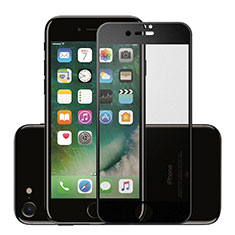 Schutzfolie Full Coverage Displayschutzfolie Panzerfolie Skins zum Aufkleben Gehärtetes Glas Glasfolie F16 für Apple iPhone 7 Schwarz