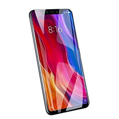 Schutzfolie Full Coverage Displayschutzfolie Panzerfolie Skins zum Aufkleben Gehärtetes Glas Glasfolie F17 für Xiaomi Mi 8 Schwarz