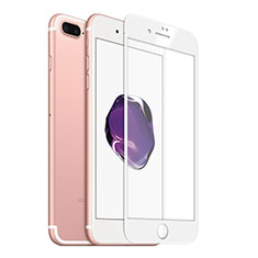 Schutzfolie Full Coverage Displayschutzfolie Panzerfolie Skins zum Aufkleben Gehärtetes Glas Glasfolie für Apple iPhone 7 Plus Weiß