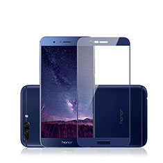 Schutzfolie Full Coverage Displayschutzfolie Panzerfolie Skins zum Aufkleben Gehärtetes Glas Glasfolie für Huawei Honor 8 Pro Blau