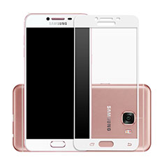 Schutzfolie Full Coverage Displayschutzfolie Panzerfolie Skins zum Aufkleben Gehärtetes Glas Glasfolie für Samsung Galaxy C5 SM-C5000 Weiß
