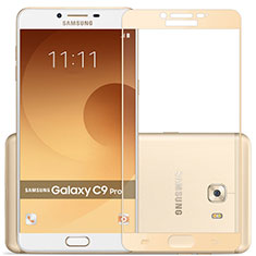 Schutzfolie Full Coverage Displayschutzfolie Panzerfolie Skins zum Aufkleben Gehärtetes Glas Glasfolie für Samsung Galaxy C9 Pro C9000 Gold
