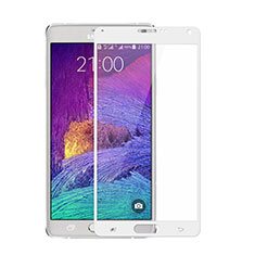 Schutzfolie Full Coverage Displayschutzfolie Panzerfolie Skins zum Aufkleben Gehärtetes Glas Glasfolie für Samsung Galaxy Note 4 SM-N910F Weiß