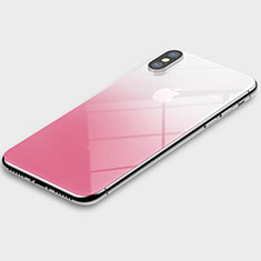 Schutzfolie Schutz Folie Rückseite Farbverlauf für Apple iPhone Xs Max Rosa