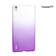 Schutzhülle Handytasche Durchsichtig Farbverlauf für Huawei Ascend P7 Violett
