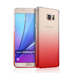 Schutzhülle Handytasche Durchsichtig Farbverlauf für Samsung Galaxy Note 5 N9200 N920 N920F Rot