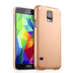 Schutzhülle Kunststoff Hülle Matt für Samsung Galaxy S5 Duos Plus Gold