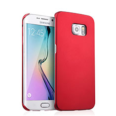 Schutzhülle Kunststoff Hülle Matt für Samsung Galaxy S6 Edge SM-G925 Rot