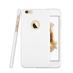 Schutzhülle Kunststoff Hülle Matt Loch für Apple iPhone 6 Weiß
