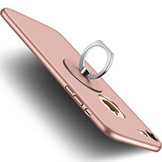 Schutzhülle Kunststoff Hülle Matt Loch mit Fingerring Ständer für Apple iPhone 7 Rosa