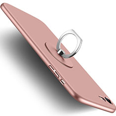 Schutzhülle Kunststoff Hülle Matt mit Fingerring Ständer für Apple iPhone SE (2020) Rosa