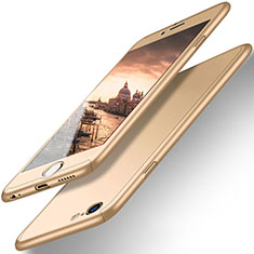 Schutzhülle Kunststoff Hülle Matt Vorder und Rückseite 360 Grad für Apple iPhone 6 Gold