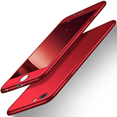 Schutzhülle Kunststoff Hülle Matt Vorder und Rückseite 360 Grad für Apple iPhone 6S Plus Rot