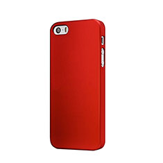 Schutzhülle Kunststoff Tasche Matt für Apple iPhone SE Rot