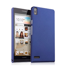 Schutzhülle Kunststoff Tasche Matt für Huawei Ascend P6 Blau