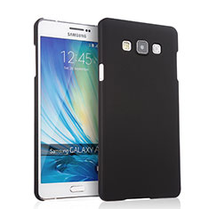 Schutzhülle Kunststoff Tasche Matt für Samsung Galaxy A7 Duos SM-A700F A700FD Schwarz
