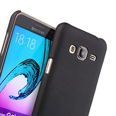 Schutzhülle Kunststoff Tasche Matt für Samsung Galaxy J3 Schwarz