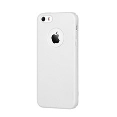 Schutzhülle Kunststoff Tasche Matt Loch für Apple iPhone 5 Weiß
