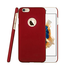 Schutzhülle Kunststoff Tasche Matt Loch für Apple iPhone 6S Plus Rot