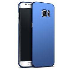 Schutzhülle Kunststoff Tasche Matt M02 für Samsung Galaxy S6 Edge+ Plus SM-G928F Blau