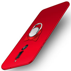 Schutzhülle Kunststoff Tasche Matt mit Fingerring Ständer A02 für Huawei G10 Rot