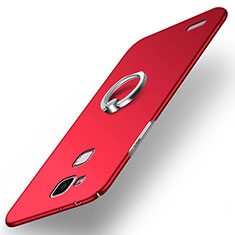 Schutzhülle Kunststoff Tasche Matt mit Fingerring Ständer A03 für Huawei Mate 7 Rot