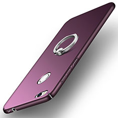 Schutzhülle Kunststoff Tasche Matt mit Fingerring Ständer A03 für Huawei P8 Lite (2017) Violett