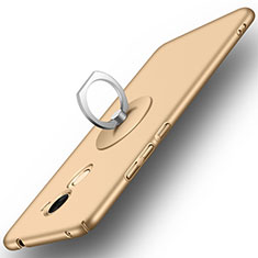 Schutzhülle Kunststoff Tasche Matt mit Fingerring Ständer für Huawei Enjoy 7 Plus Gold