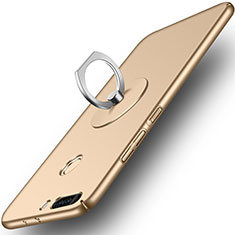 Schutzhülle Kunststoff Tasche Matt mit Fingerring Ständer für Huawei Honor V9 Gold