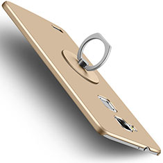 Schutzhülle Kunststoff Tasche Matt mit Fingerring Ständer für Huawei Mate 7 Gold