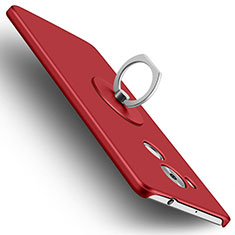 Schutzhülle Kunststoff Tasche Matt mit Fingerring Ständer für Huawei Mate 8 Rot