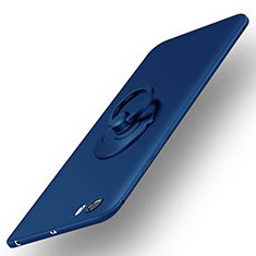 Schutzhülle Kunststoff Tasche Matt mit Fingerring Ständer für Xiaomi Mi 5 Blau