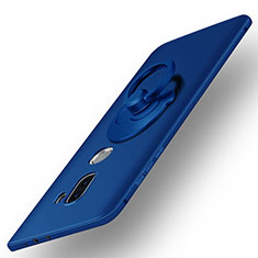 Schutzhülle Kunststoff Tasche Matt mit Fingerring Ständer für Xiaomi Mi 5S Plus Blau