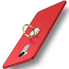 Schutzhülle Kunststoff Tasche Matt mit Fingerring Ständer für Xiaomi Redmi 4 Prime High Edition Rot