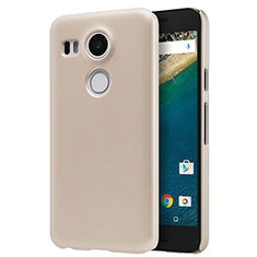 Schutzhülle Kunststoff Tasche Matt P01 für Google Nexus 5X Gold