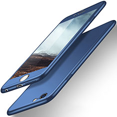 Schutzhülle Kunststoff Tasche Matt Vorder und Rückseite 360 Grad für Apple iPhone 6 Plus Blau