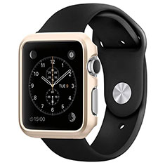 Schutzhülle Luxus Aluminium Metall Rahmen C01 für Apple iWatch 3 42mm Gold