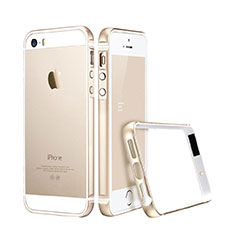 Schutzhülle Luxus Aluminium Metall Rahmen für Apple iPhone 5S Gold